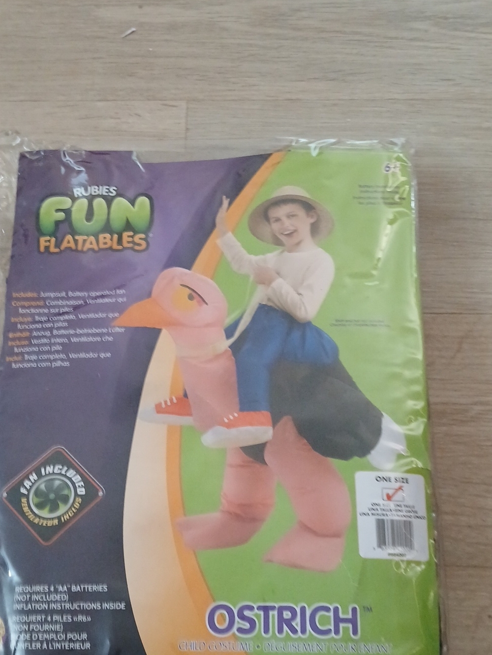 NWOT Rubie's Pink Ostrich Inflatable Kids Costume.